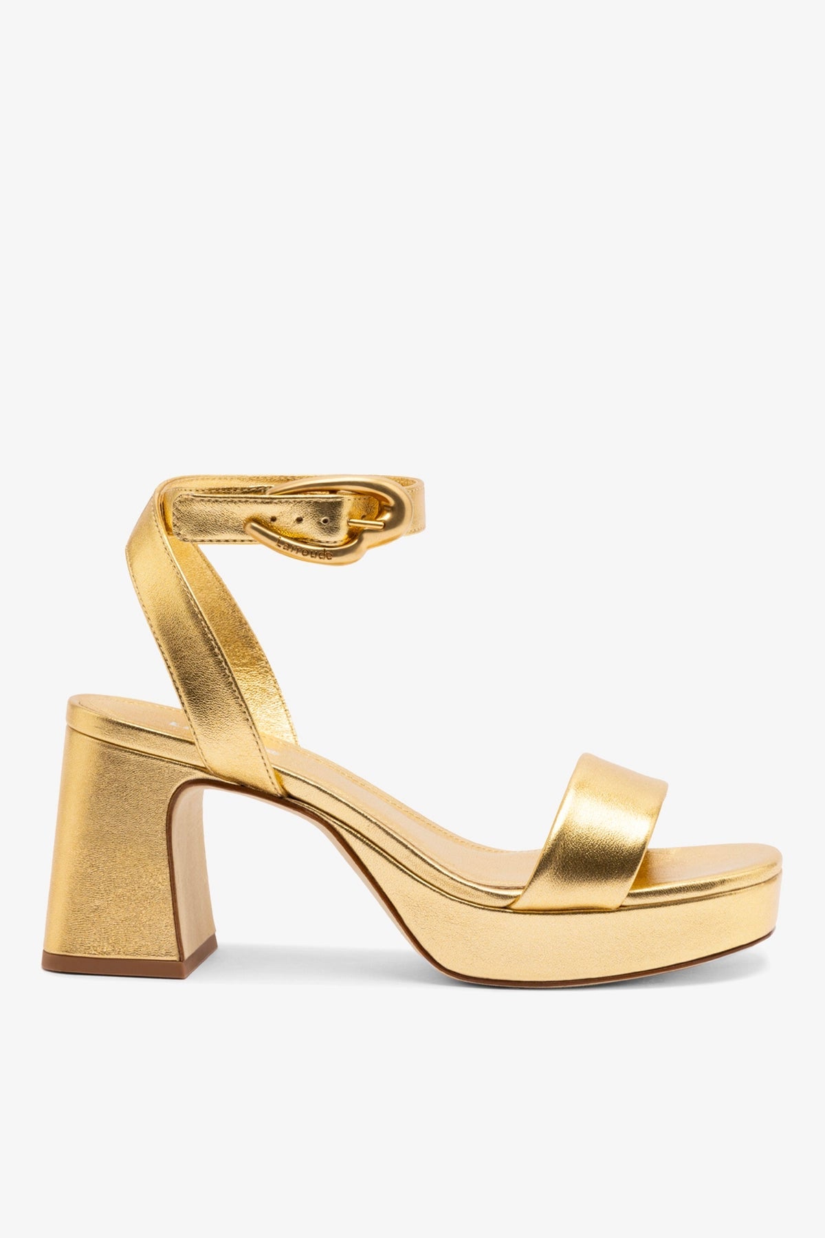 Dolly Verona Low Sandal In Gold Metallic Leather - Larroude