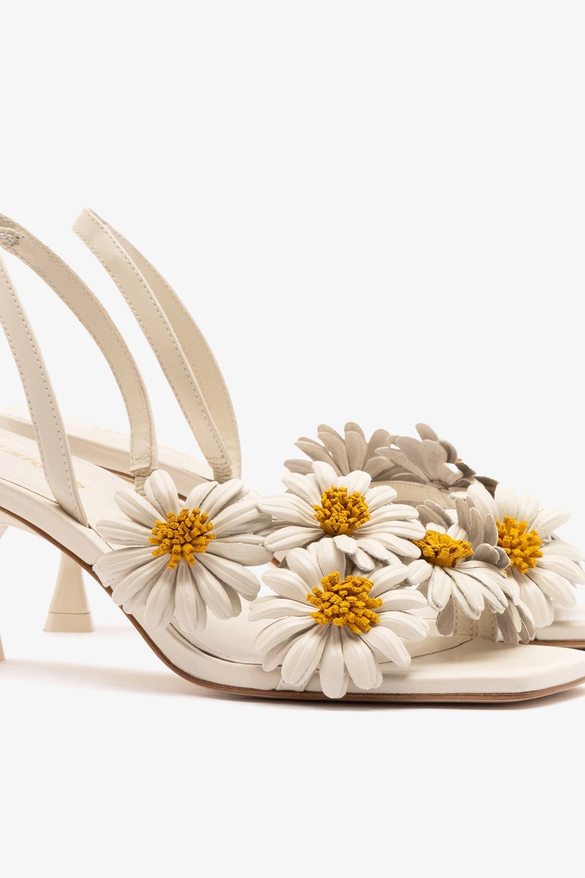 Fiore Sandal Ivory Leather - Larroude