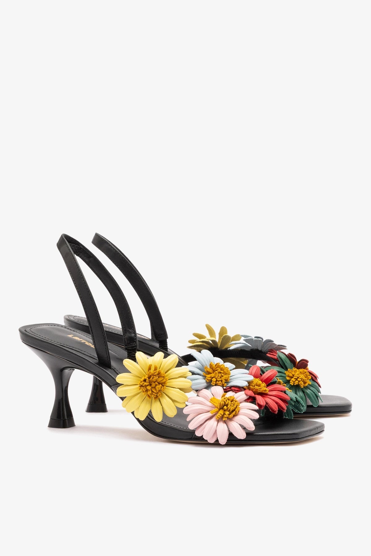 Fiore Sandal Black Leather - Larroude