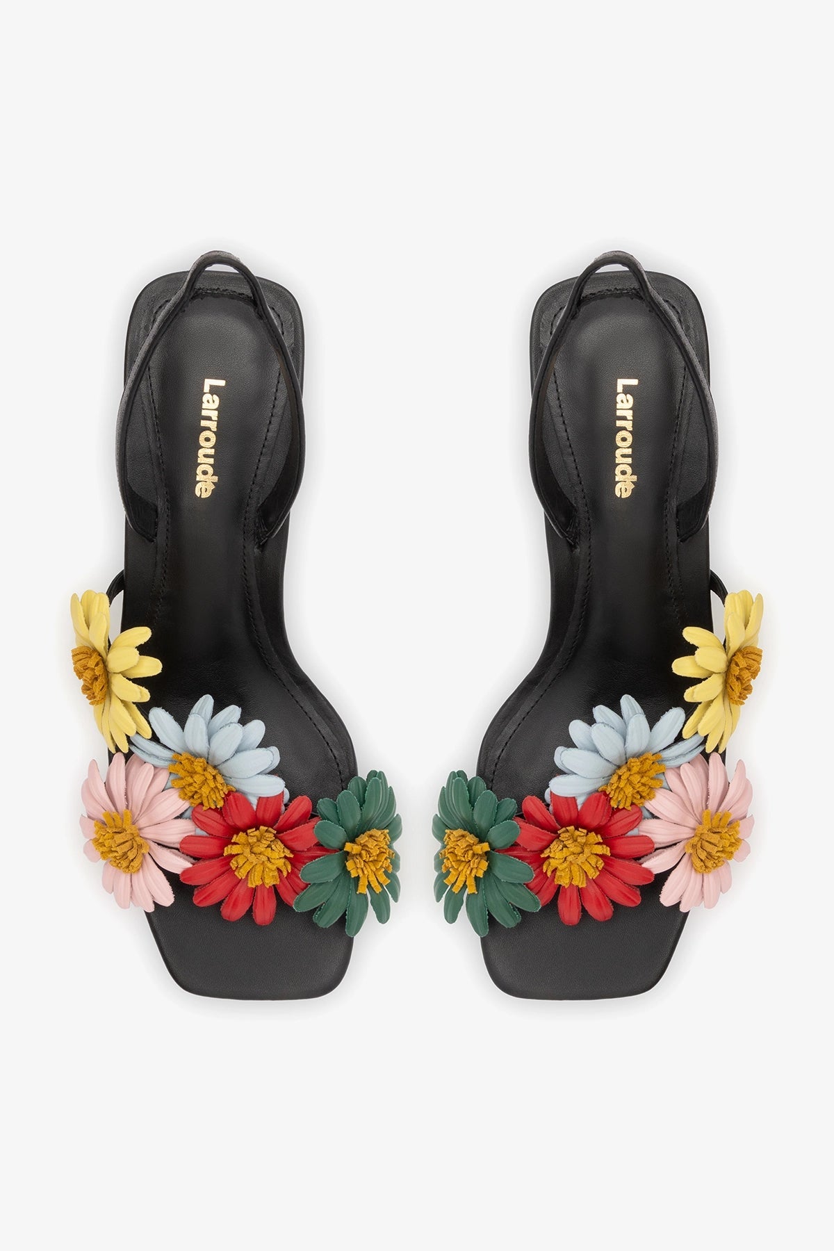 Fiore Sandal Black Leather - Larroude