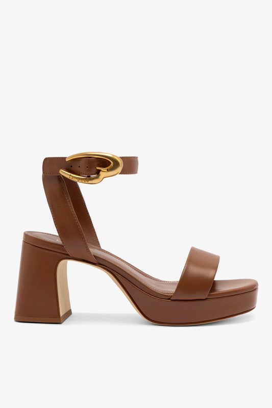 Dolly Verona Low Sandal In Caramel Leather - Larroude