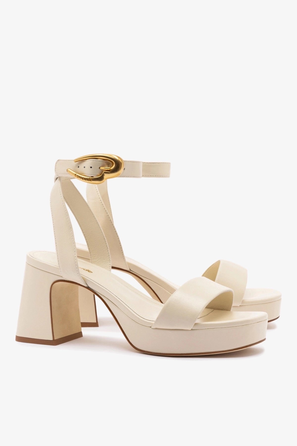 Dolly Verona Low Sandal In Ivory Leather - Larroude