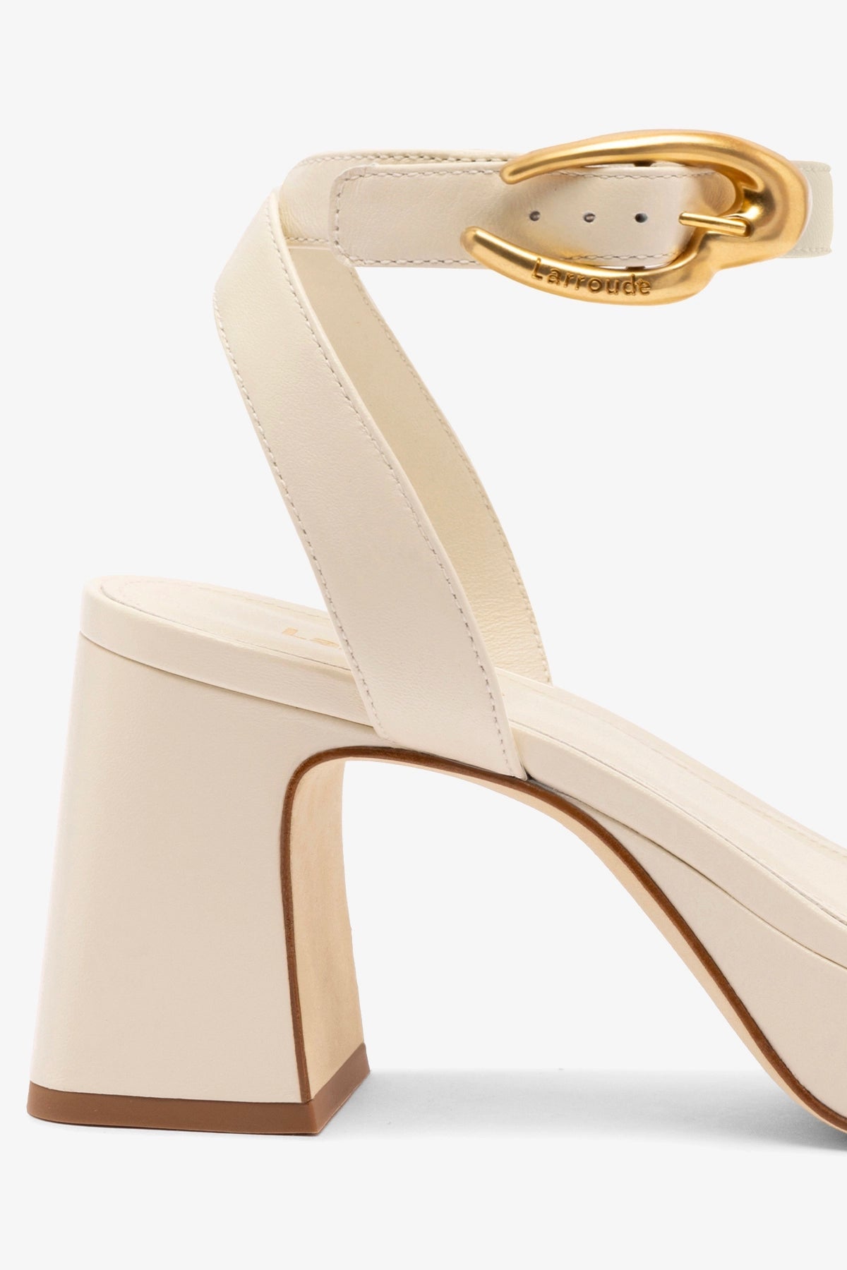 Dolly Verona Low Sandal In Ivory Leather - Larroude