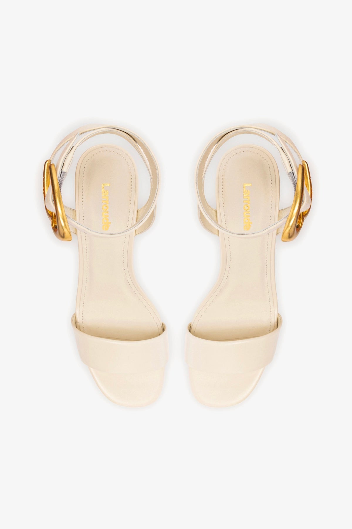 Dolly Verona Low Sandal In Ivory Leather - Larroude