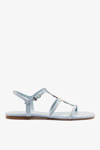 Hana Flat Sandal Maya Denim - Larroude