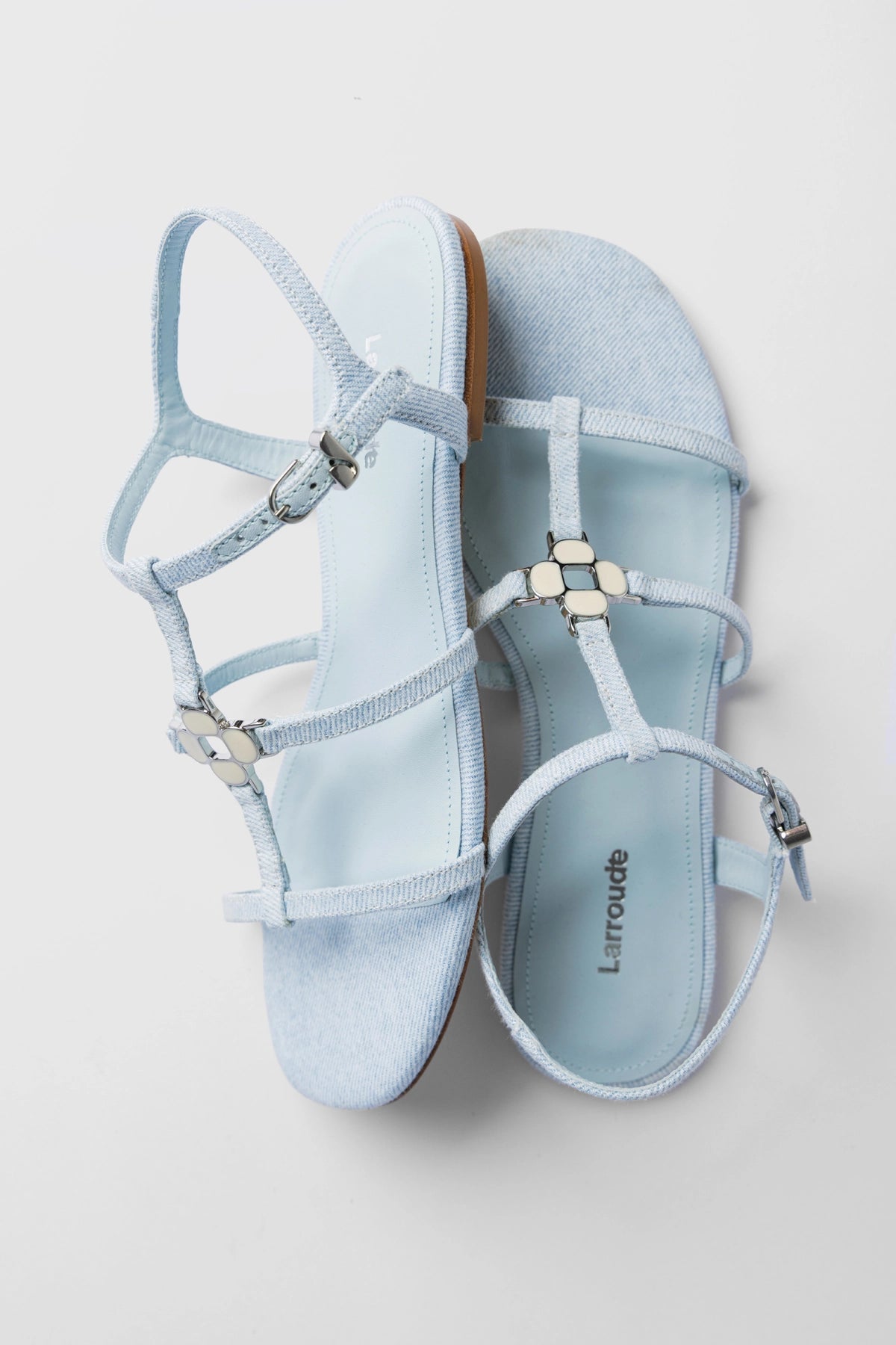 Hana Flat Sandal Maya Denim - Larroude