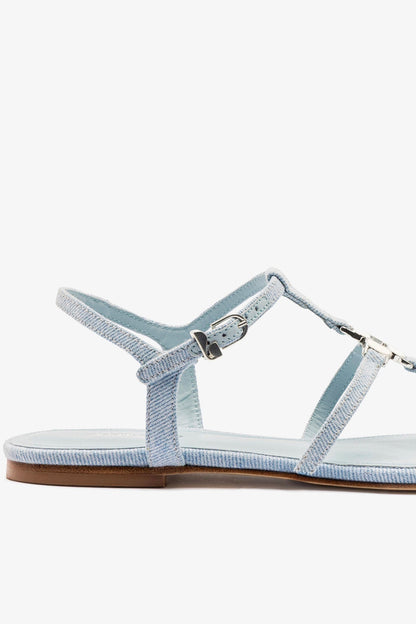 Hana Flat Sandal Maya Denim - Larroude