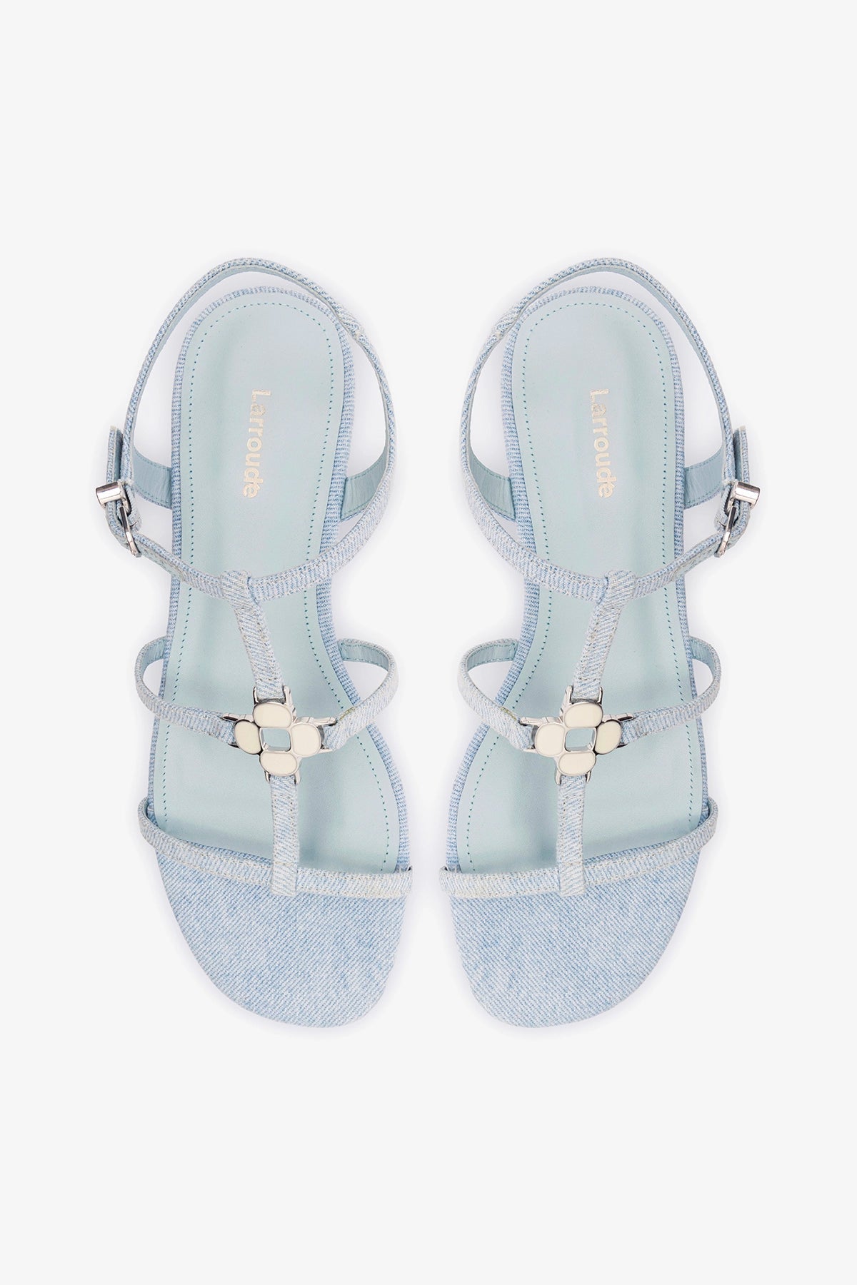 Hana Flat Sandal Maya Denim - Larroude