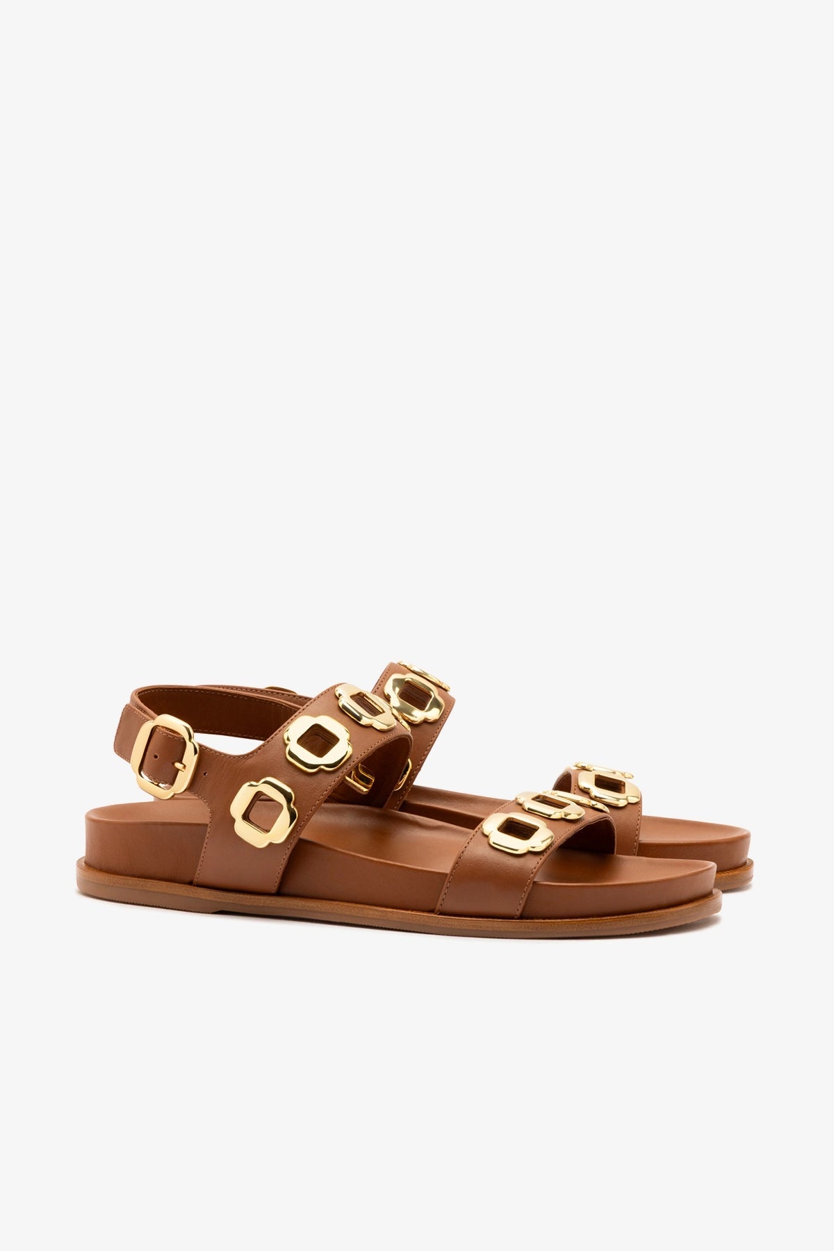 Milan Sport Sandal In Caramel Leather - Larroude