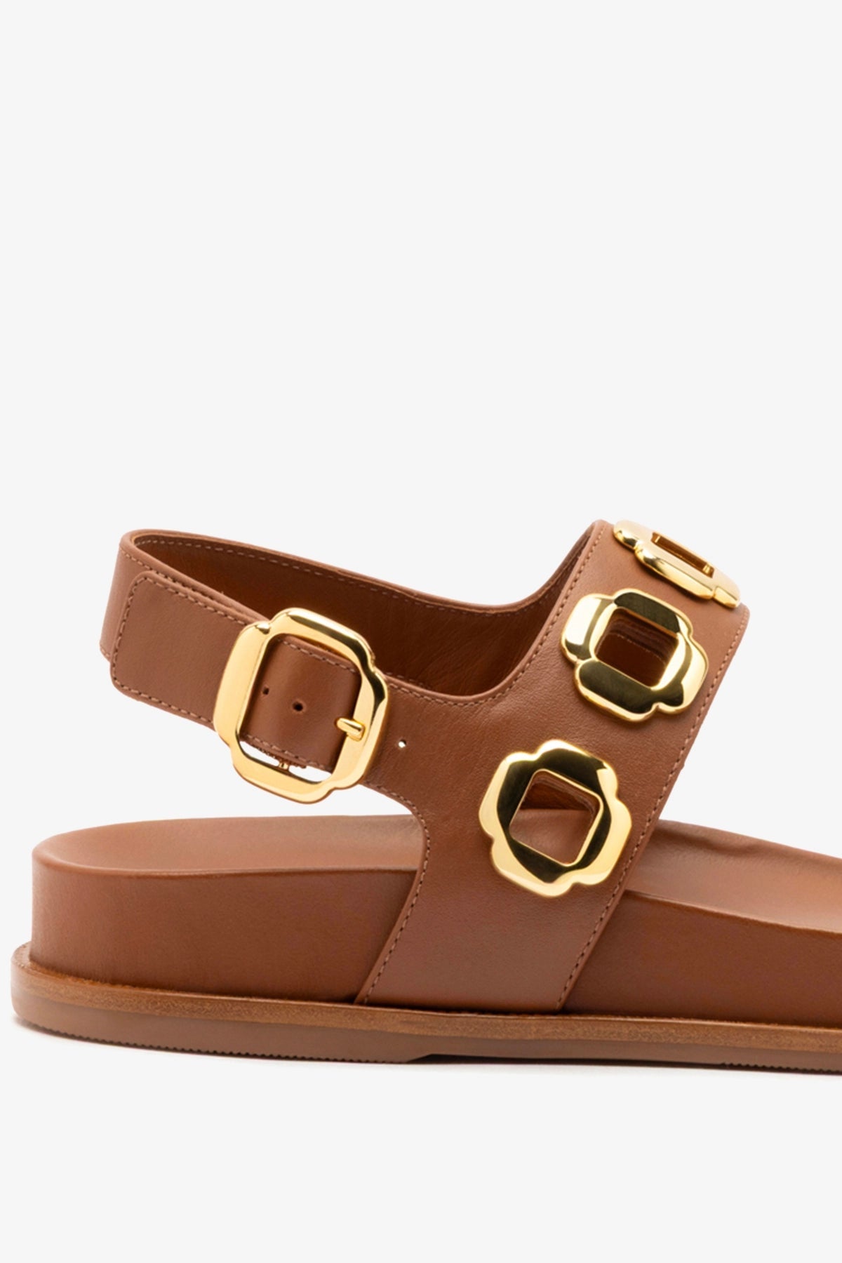 Milan Sport Sandal In Caramel Leather - Larroude