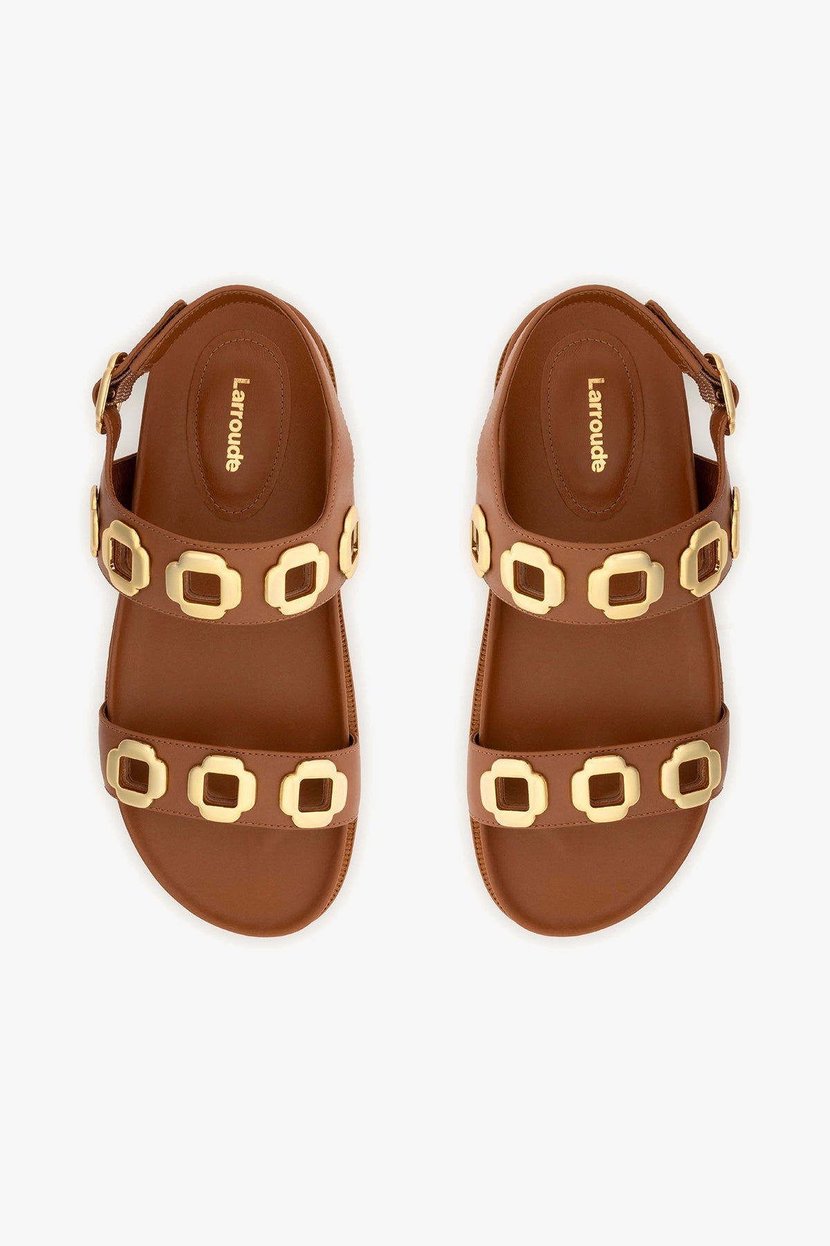 Milan Sport Sandal In Caramel Leather - Larroude