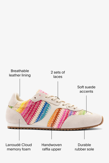 Stella Sneaker Rainbow Raffia - Larroude