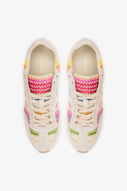 Stella Sneaker Rainbow Raffia - Larroude