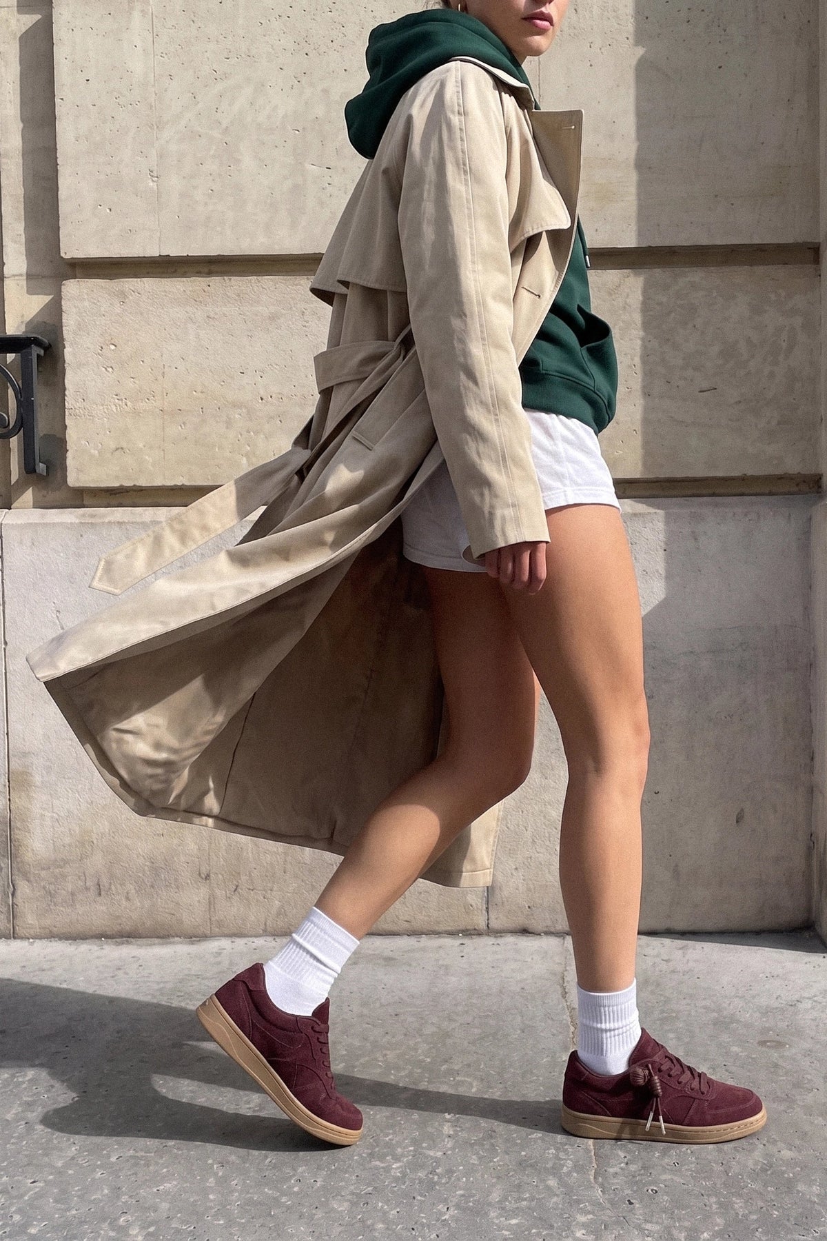 George Sneaker Burgundy Suede - Larroude