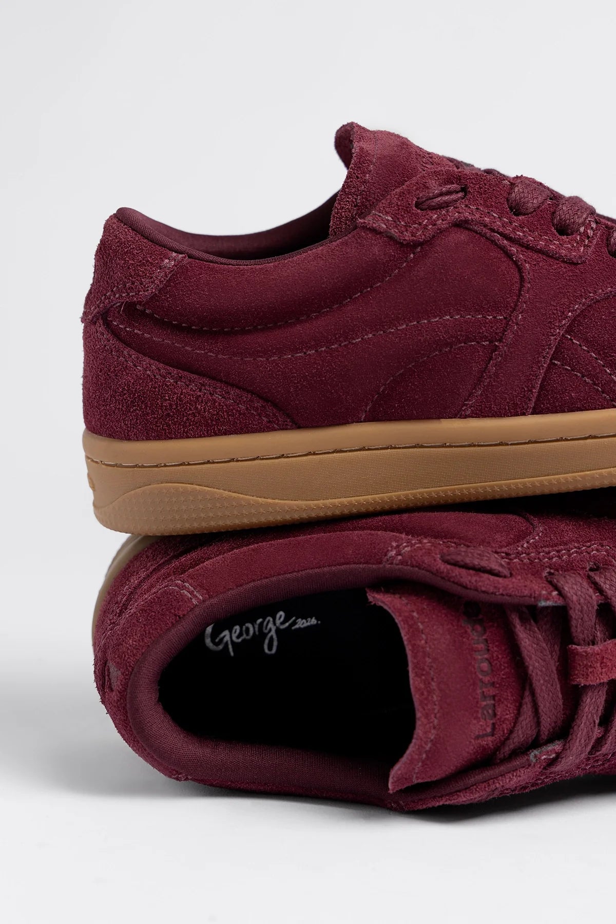 George Sneaker Burgundy Suede - Larroude