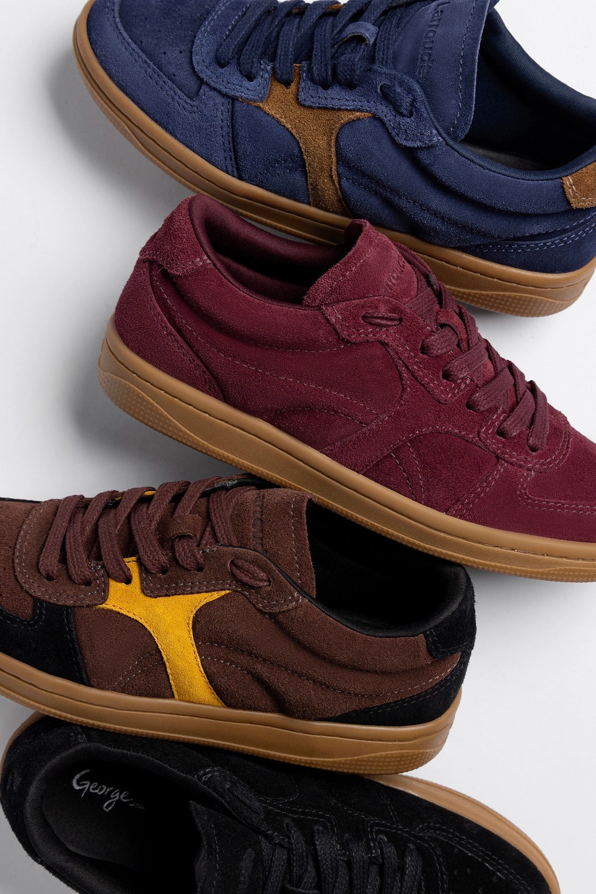 George Sneaker Burgundy Suede - Larroude
