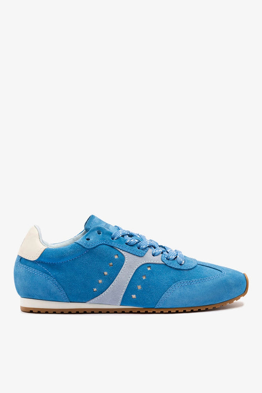 Stella Sneaker In Azure Suede - Larroude