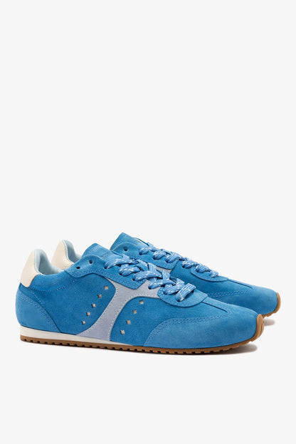 Stella Sneaker In Azure Suede - Larroude