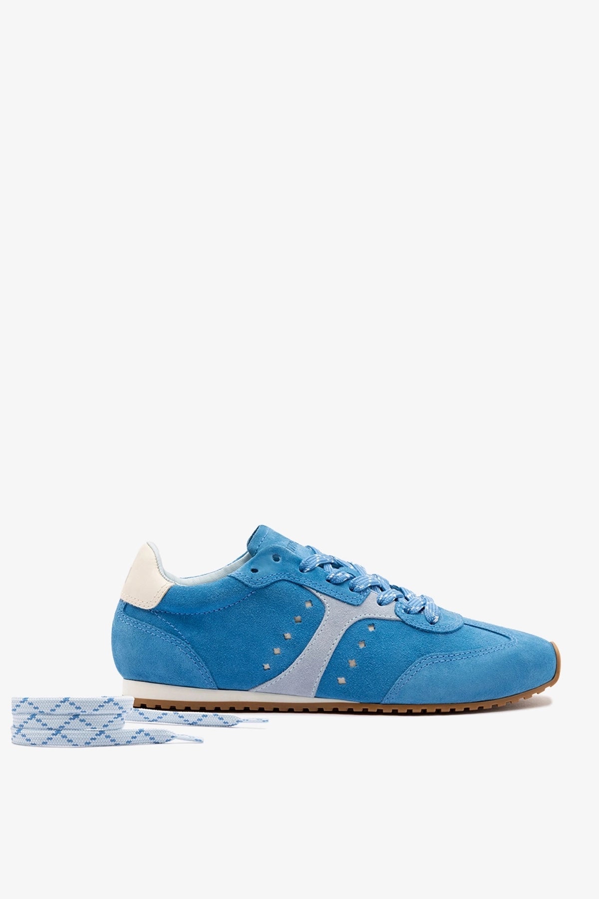 Stella Sneaker In Azure Suede - Larroude