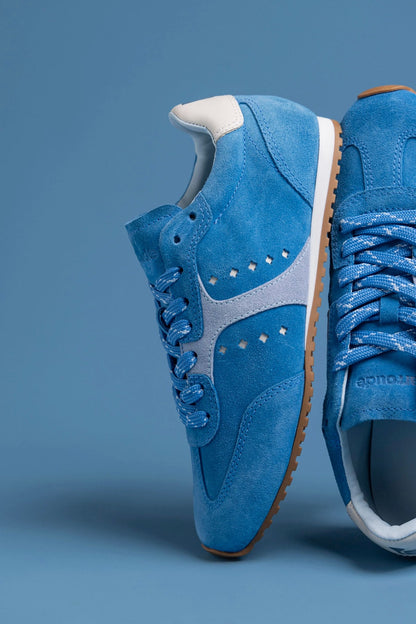 Stella Sneaker In Azure Suede - Larroude