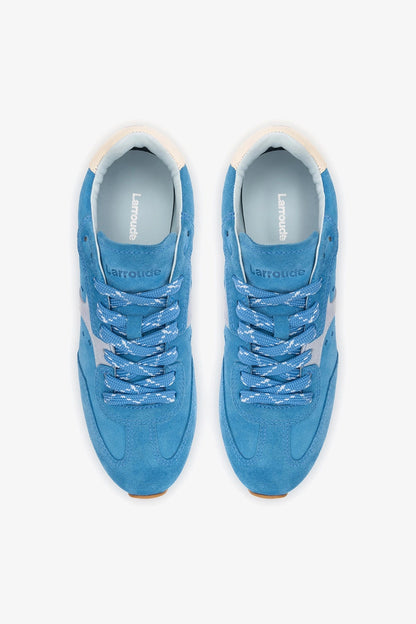 Stella Sneaker In Azure Suede - Larroude