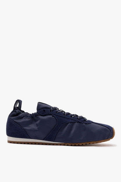 Stella Lite Sneaker In Navy Nylon and Suede - Larroude