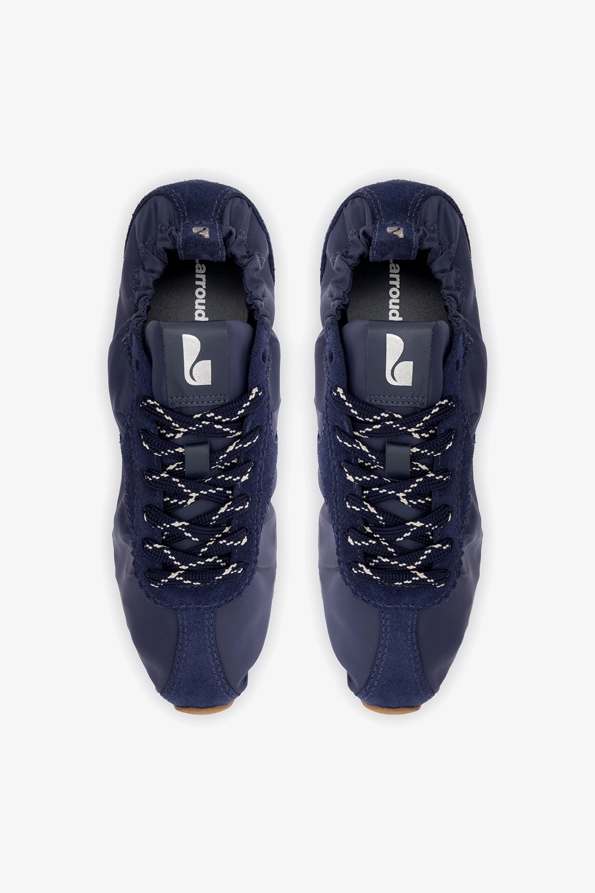 Stella Lite Sneaker In Navy Nylon and Suede - Larroude
