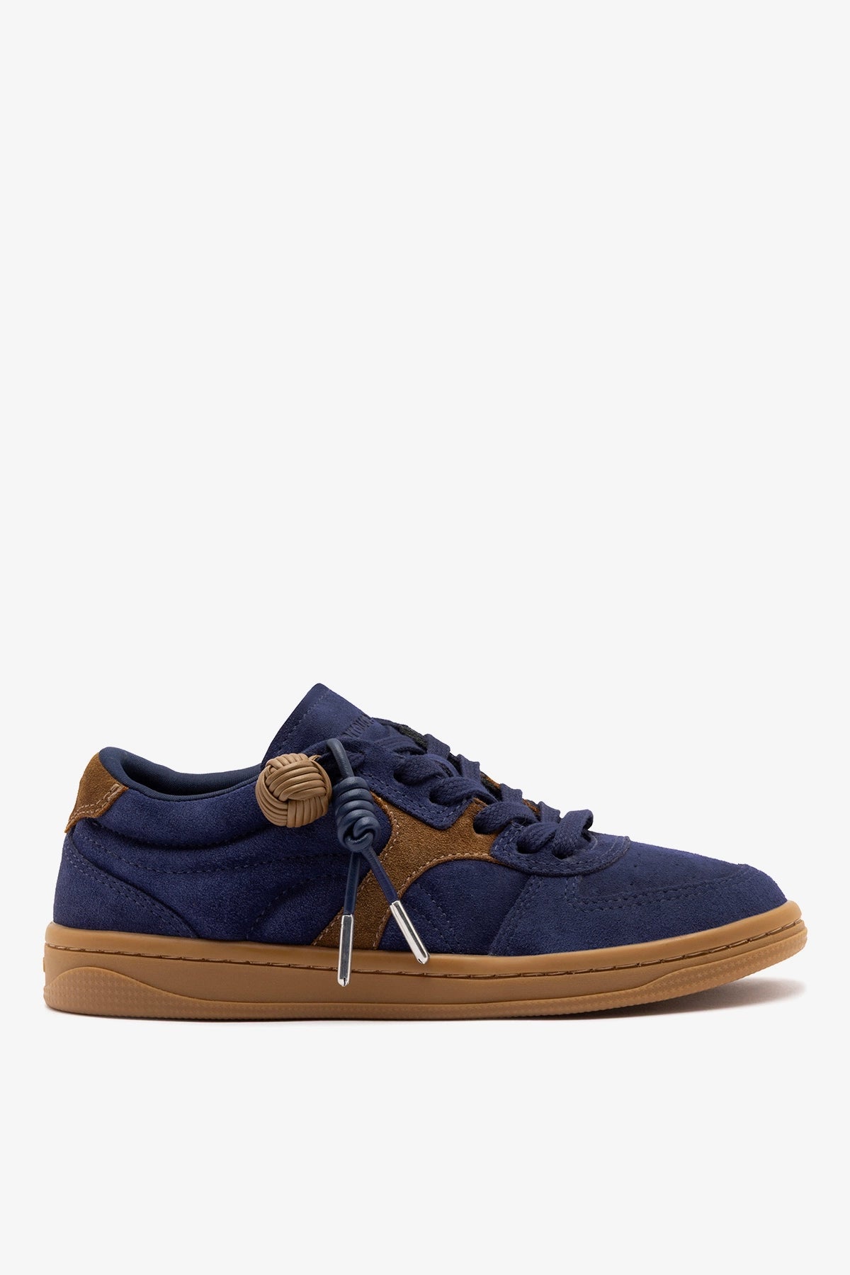 George Sneaker Navy Suede - Larroude