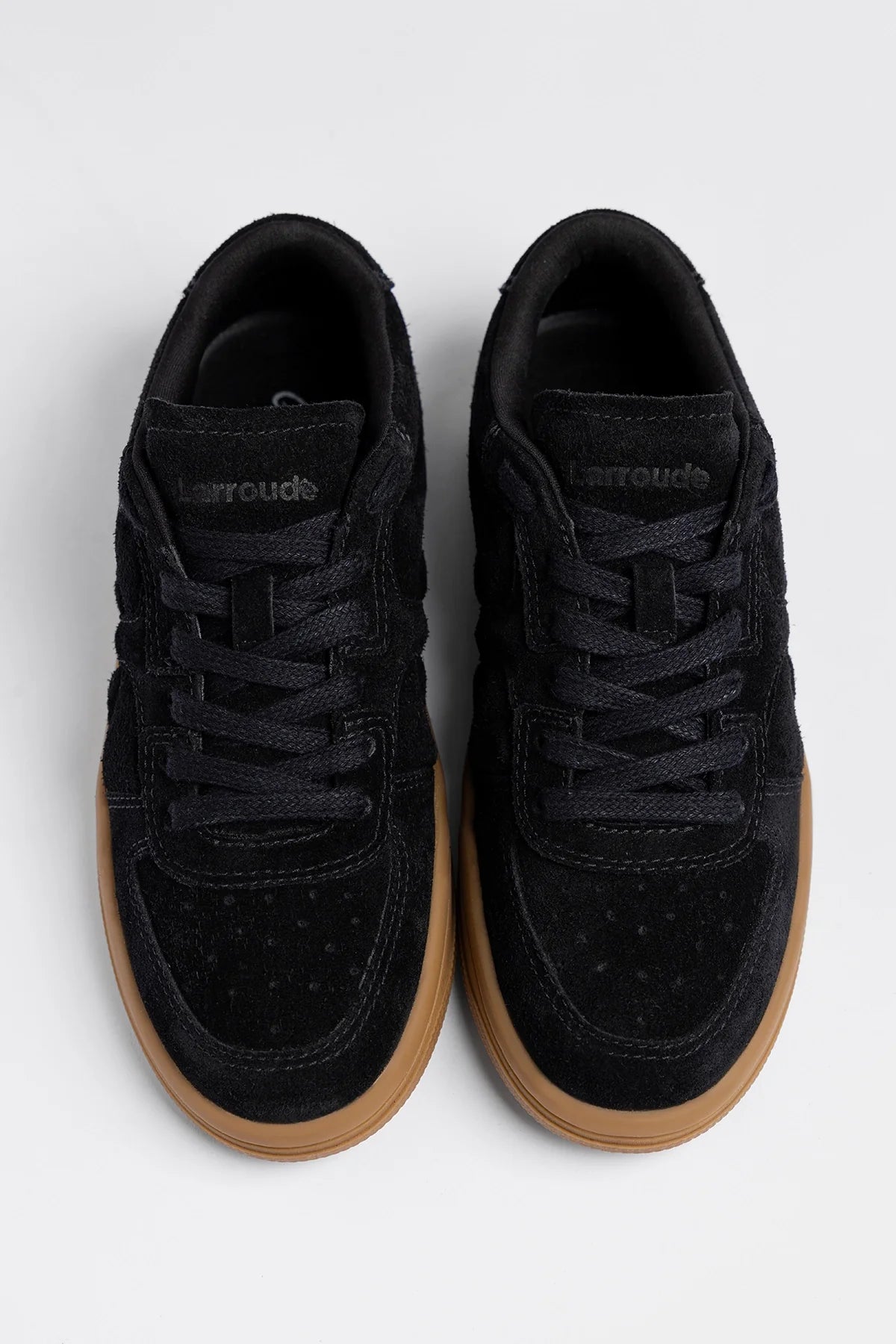 George Sneaker Black Suede - Larroude