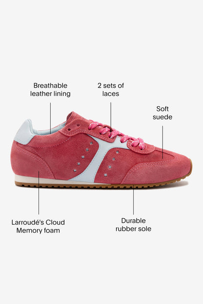 Stella Sneaker In Lampone Suede - Larroude
