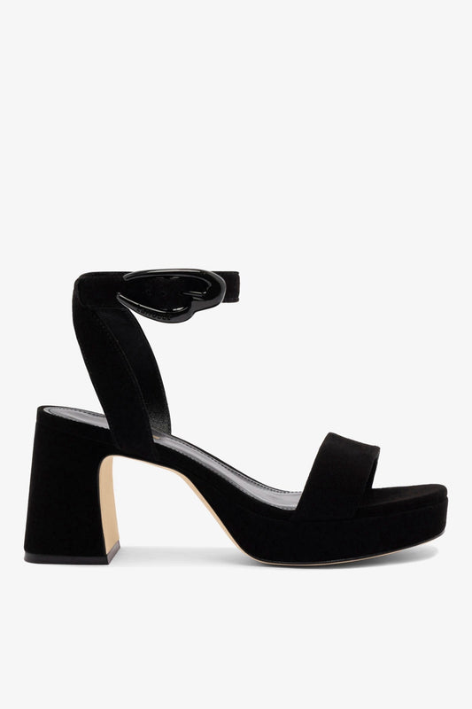 Dolly Verona Low Sandal In Black Suede - Larroude