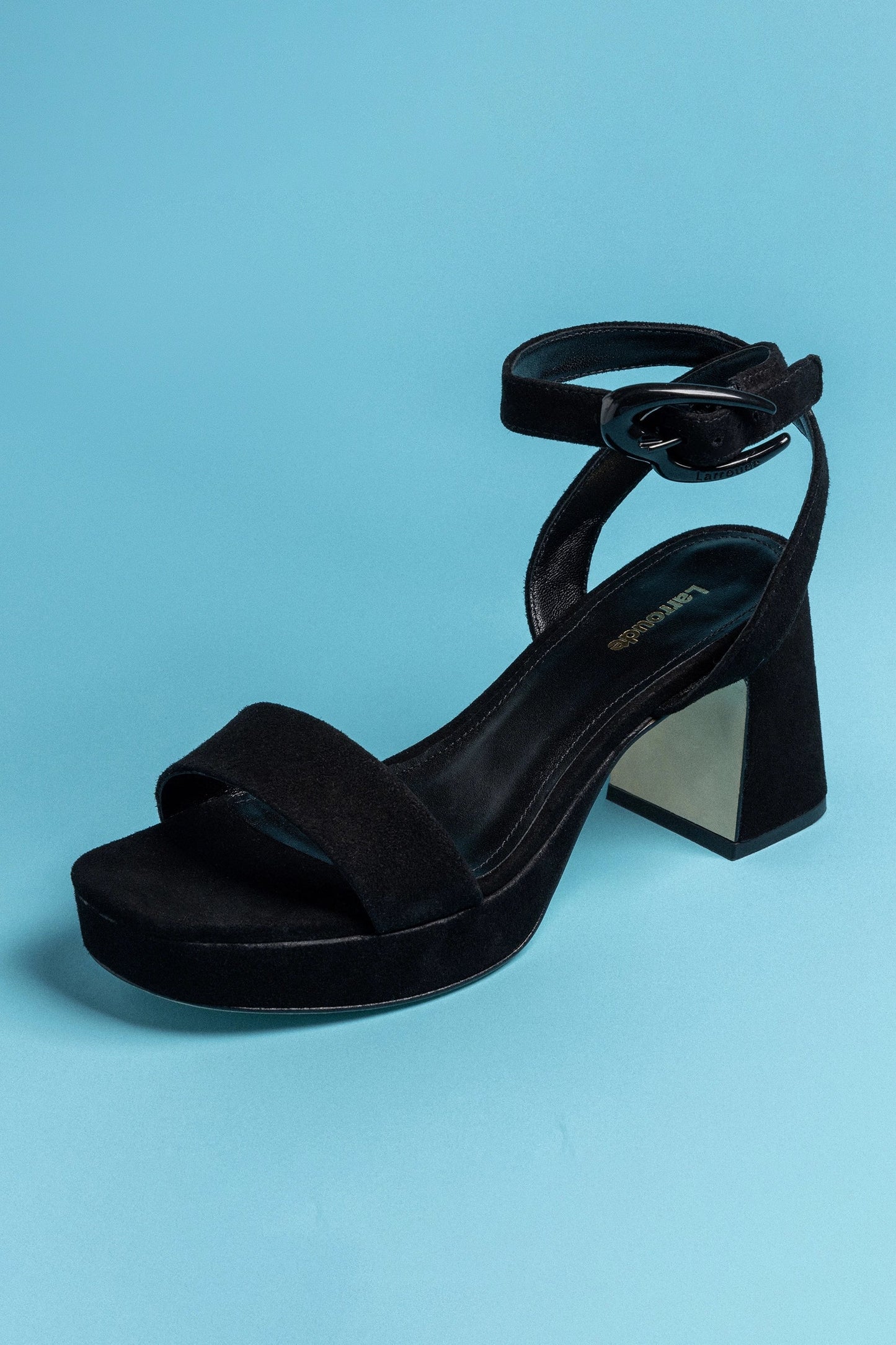 Dolly Verona Low Sandal In Black Suede - Larroude