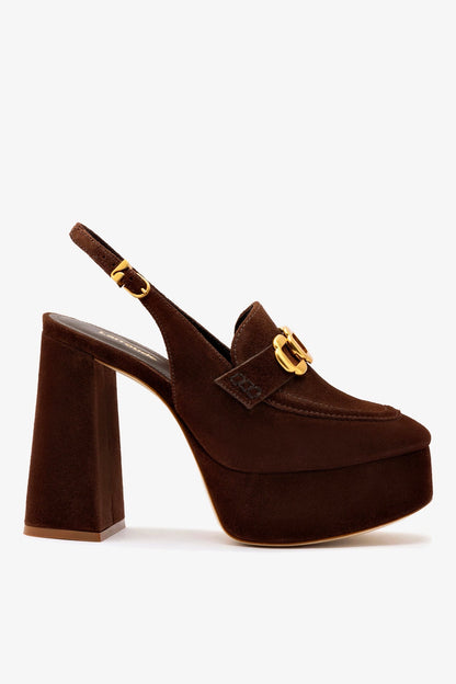 Harrington Loafer Hi In Brown Suede - Larroude