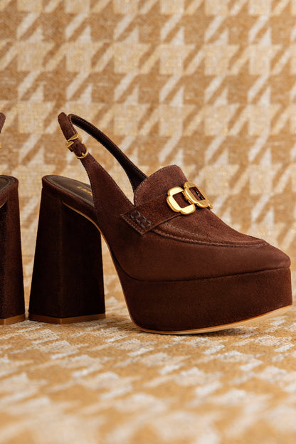 Harrington Loafer Hi In Brown Suede - Larroude