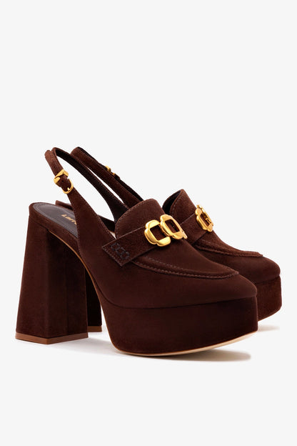 Harrington Loafer Hi In Brown Suede - Larroude