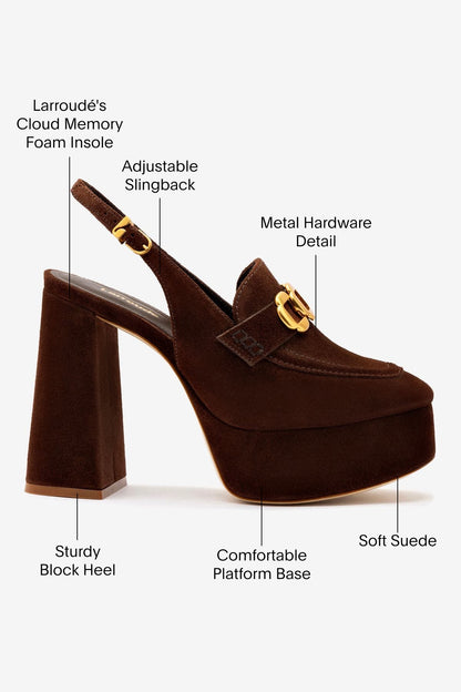 Harrington Loafer Hi In Brown Suede - Larroude