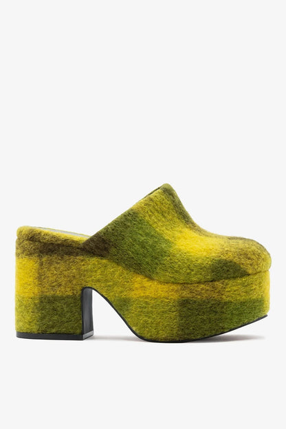 Miso Platform Clog Cactus Printed Felt - Larroude
