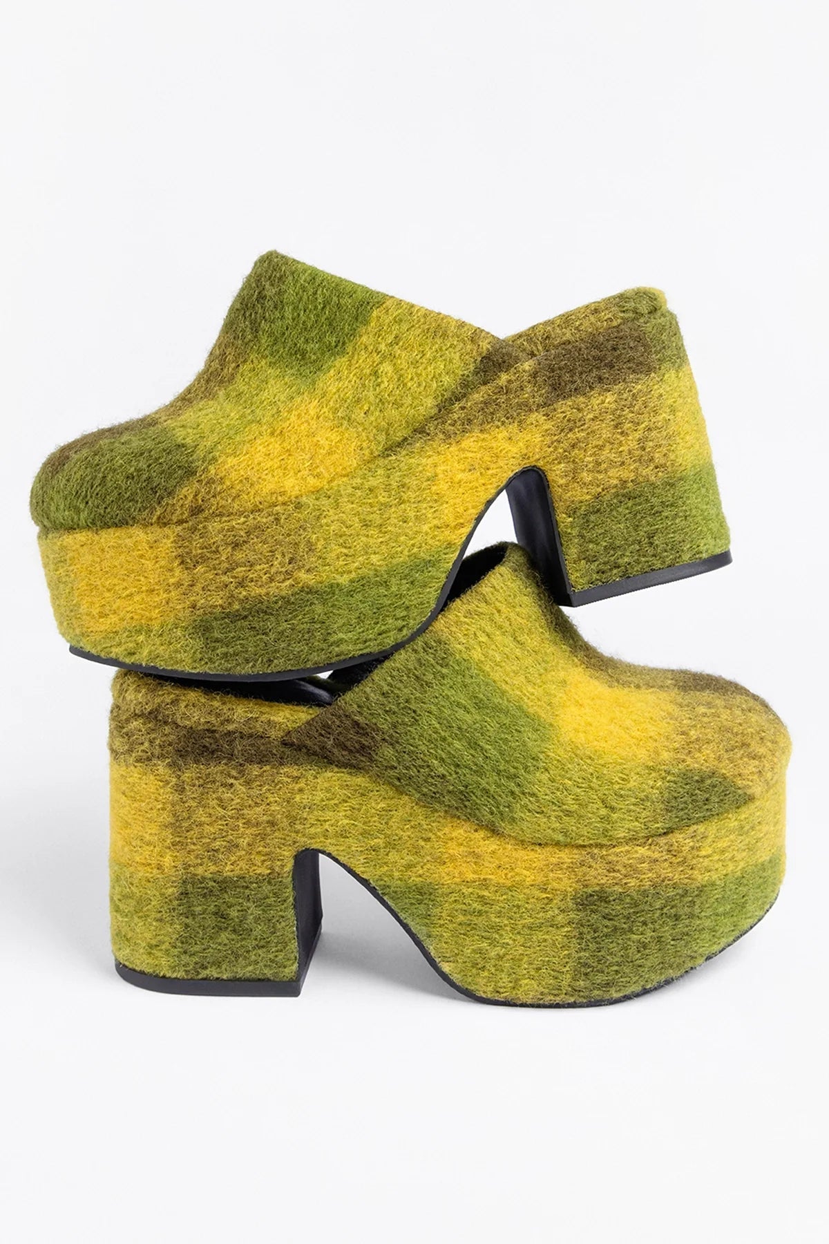 Miso Platform Clog Cactus Printed Felt - Larroude