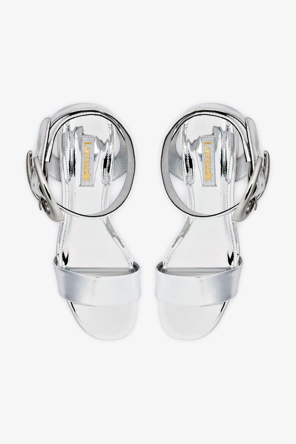 Dolly Verona Low Sandal In Silver Specchio - Larroude