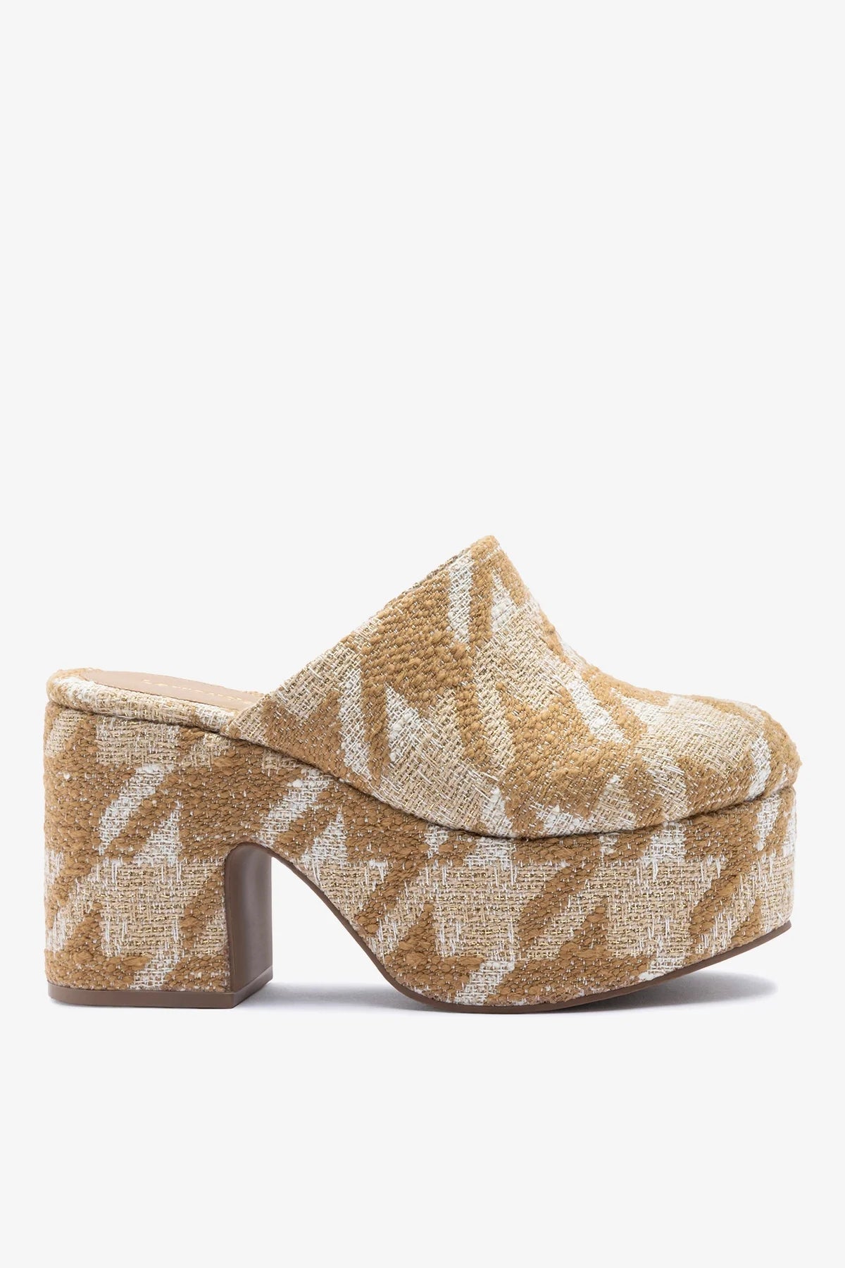 Miso Platform Clog Latte Fabric - Larroude