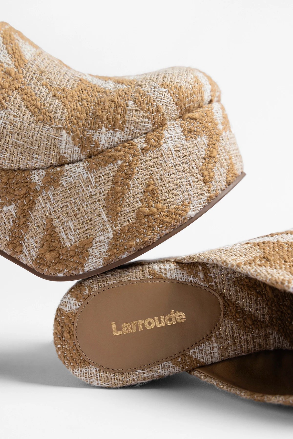 Miso Platform Clog Latte Fabric - Larroude