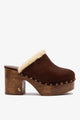 Brown Suede And Natural Shearling
