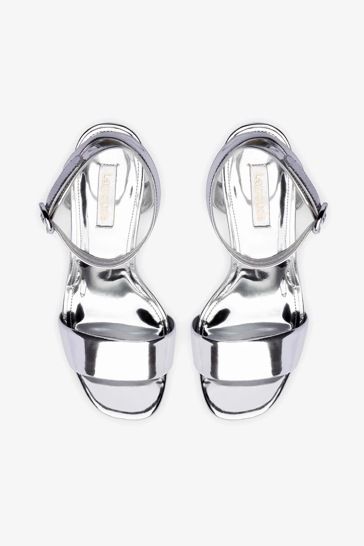 Dolly Sandal In Silver Specchio - Larroude