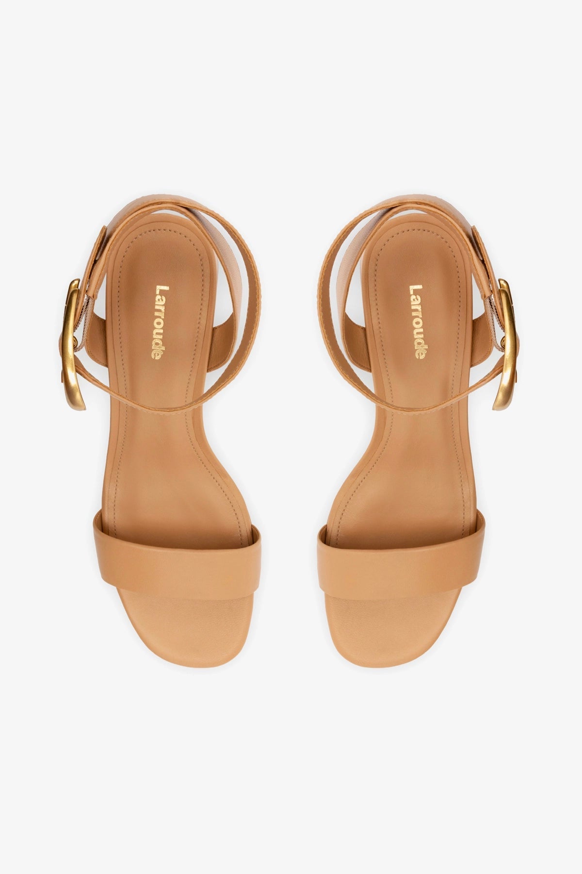 Dolly Verona Low Sandal In Tan Leather - Larroude