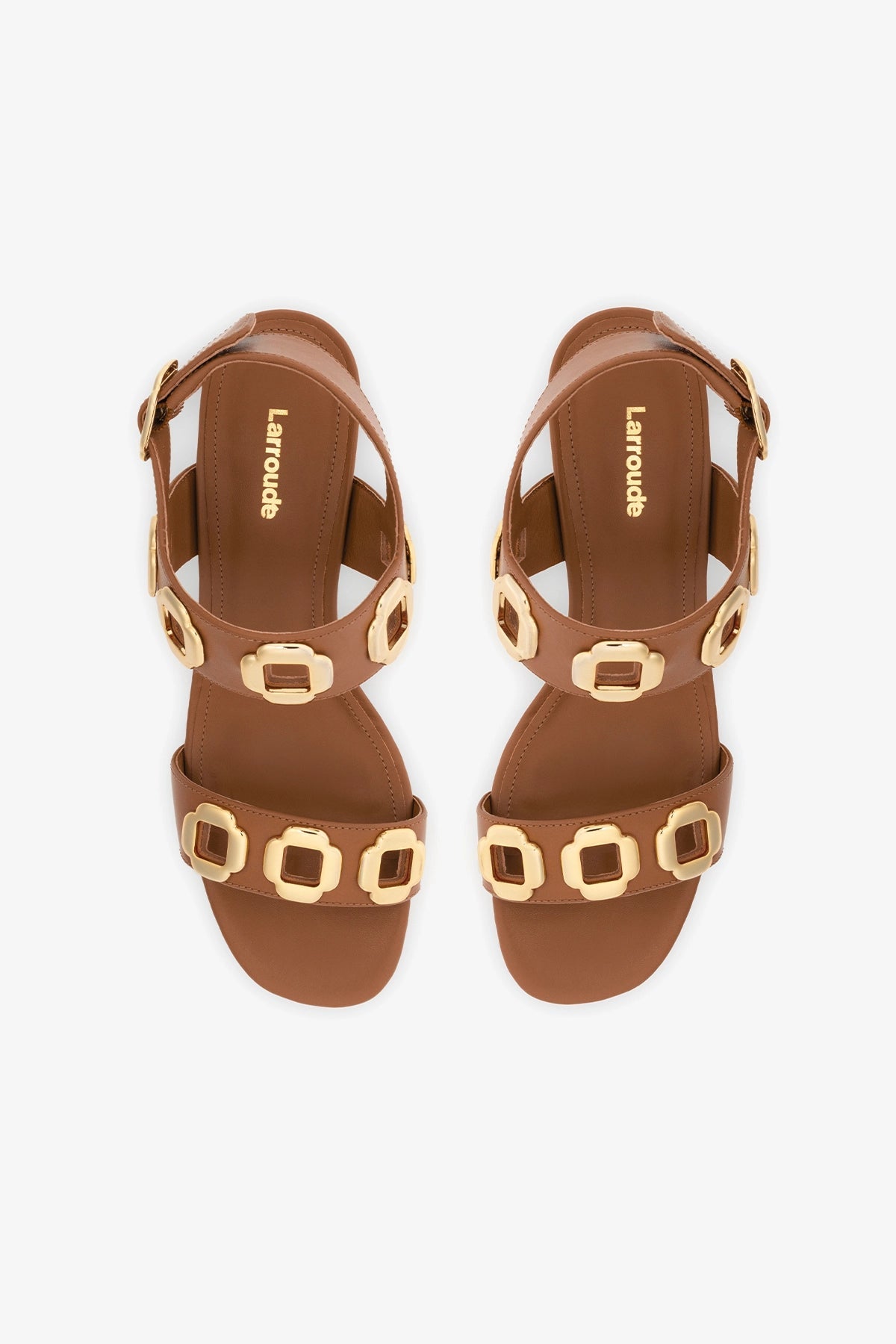Milan Dolly Low In Caramel Leather - Larroude