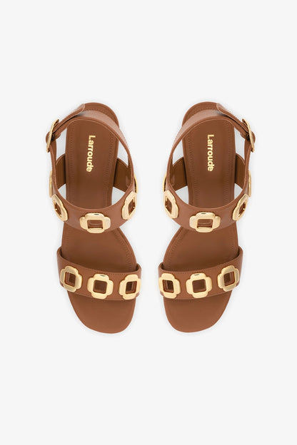 Milan Dolly Low In Caramel Leather - Larroude