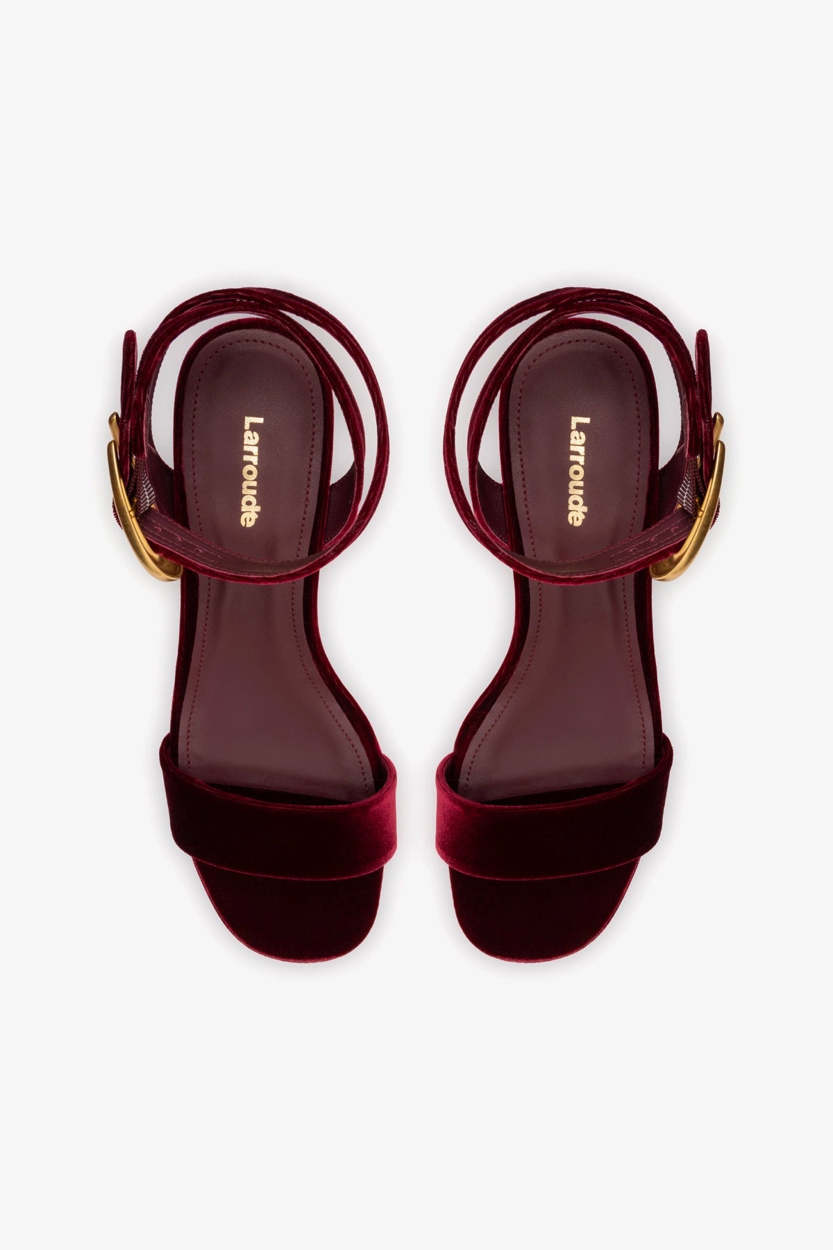 Dolly Verona Low Sandal Wine Velvet - Larroude