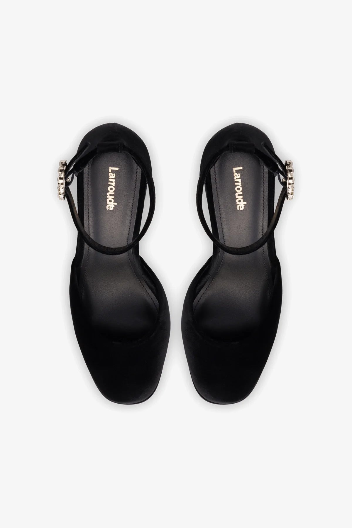 Ari Pump In Black Velvet - Larroude