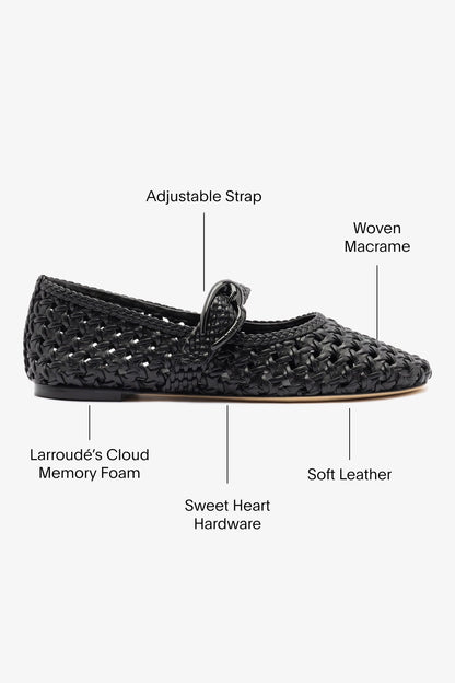 Verona New Macrame In Black Leather - Larroude