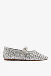 SIlver Metallic Leather
